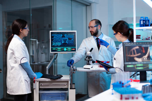 istock Scientists working In laboratory genetic infection for rare disease 1865336534