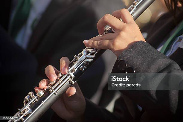 Foto de Tocando Flauta e mais fotos de stock de Flauta - Instrumento de sopro de madeira - Flauta - Instrumento de sopro de madeira, Mulheres, Brincar