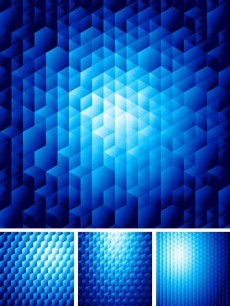 Vector illustration of Abstract background with hexagons