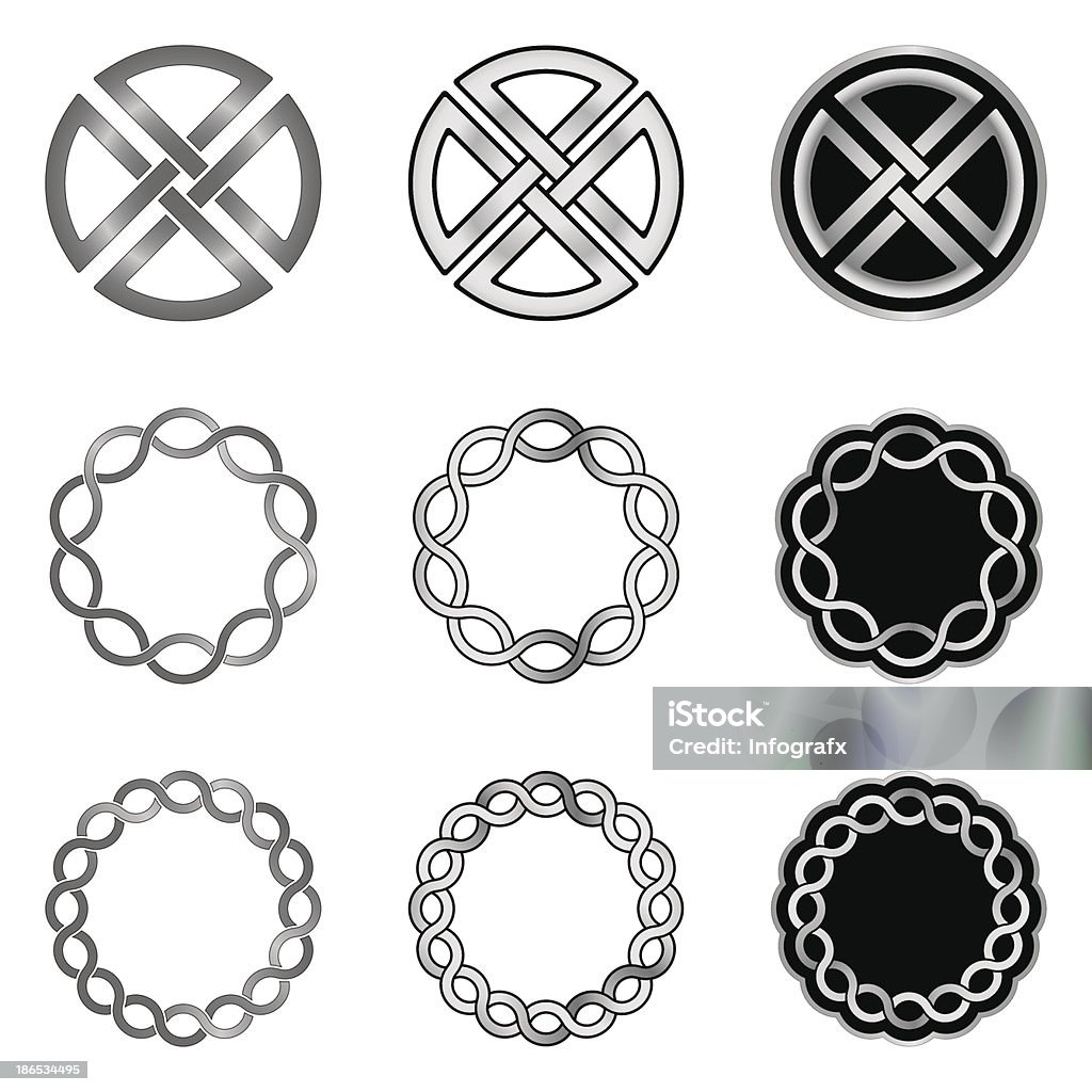 Circular Celtic de motifs et de modèles - clipart vectoriel de Noeud celtique libre de droits