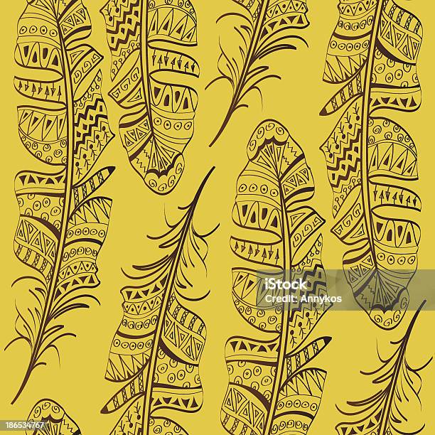 Seamless Pattern Of Bird Feathers Stock Illustration - Download Image Now - Animal Markings, Animal Pattern, Backgrounds