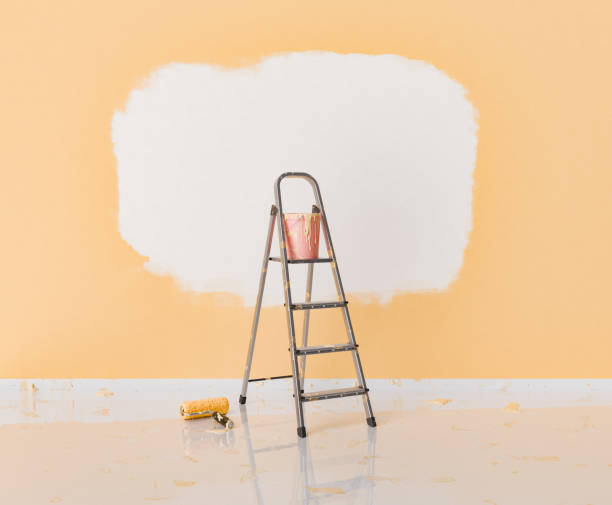 istock 3D Rendering of Home Renovation with Paint and Ladder 1865360973