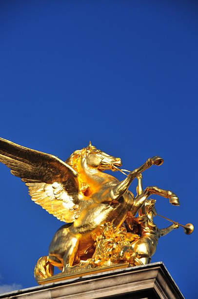 istock Paris, France: flying horse at Alexandre III bridge 186537198