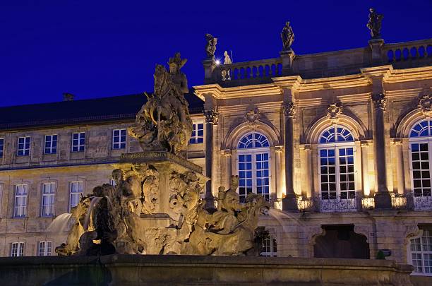 Bayreuth New Palace by night Bayreuth by night franconia new hampshire stock pictures, royalty-free photos & images