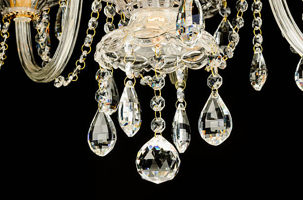 istock Contemporary glass chandelier fragment 186542262