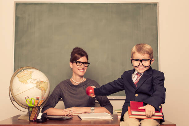 A young nerd in school uniform wins everything in class.
