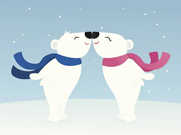Vector illustration of Polar Bears