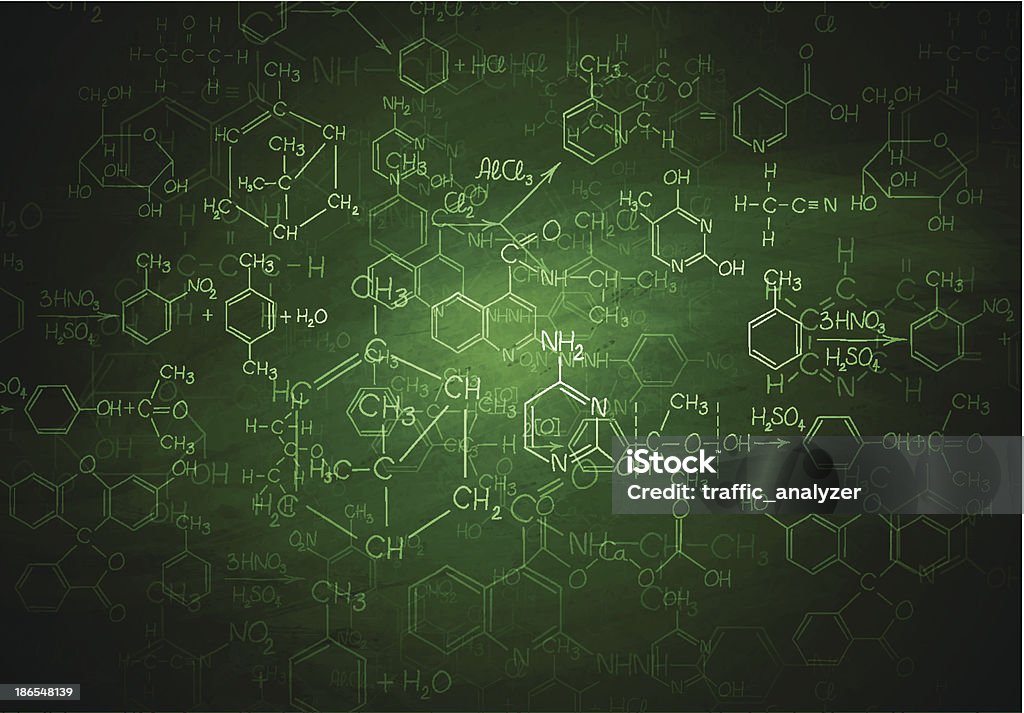 Química Quadro negro - Vetor de Química royalty-free