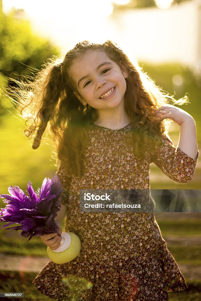 Bambina con volano - Foto stock royalty-free di 4-5 anni