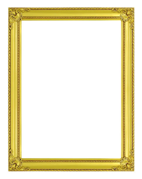 istock antique gold frame on the white background 186549167