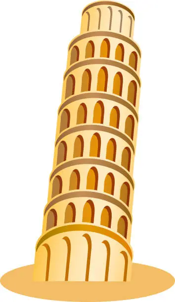 Vector illustration of vector icon tower of pisa