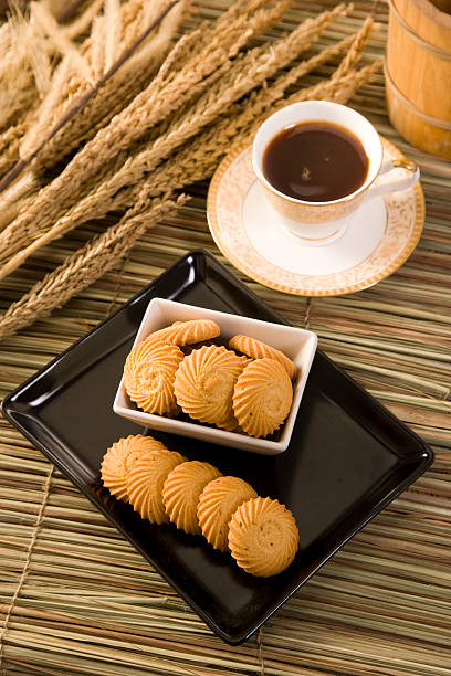 istock cookies with cup of Coffee 186550274