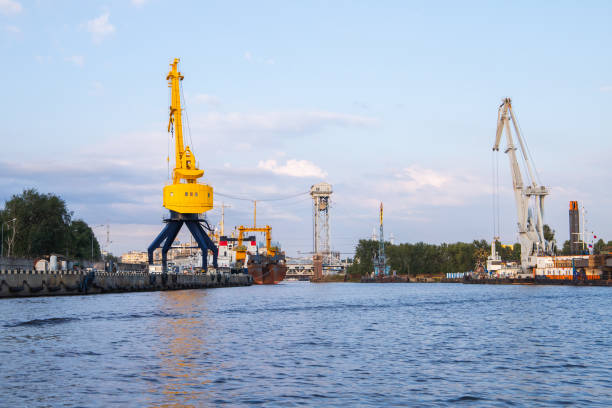 istock Harbour cranes at the sea port 1865534106