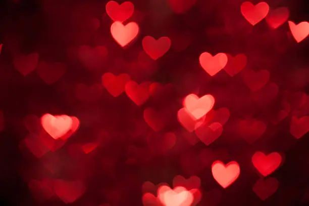 Photo of red heart bokeh