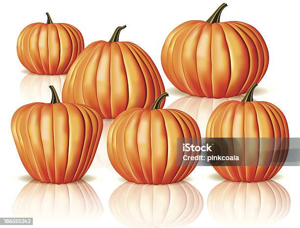 Ilustración de Grandes Y Pequeñas Pumpkins y más Vectores Libres de Derechos de Agricultura - Agricultura, Alimento, Amarillo - Color