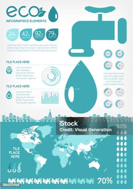 Water Conservation Infographic Template Stock Illustration - Download Image Now - Water Conservation, Infographic, Faucet