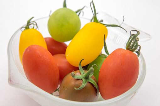 Assortment of cherry tomatoes of different colors