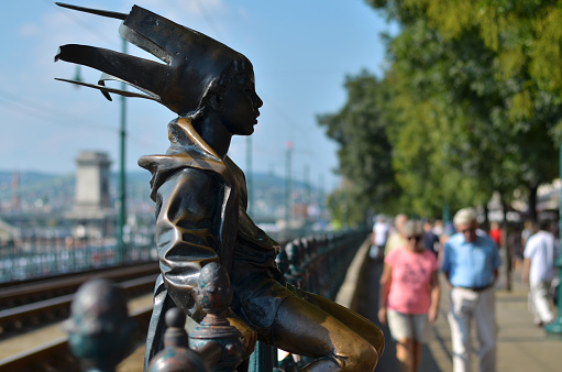 Famous sculpture in Budapest. Hungary.