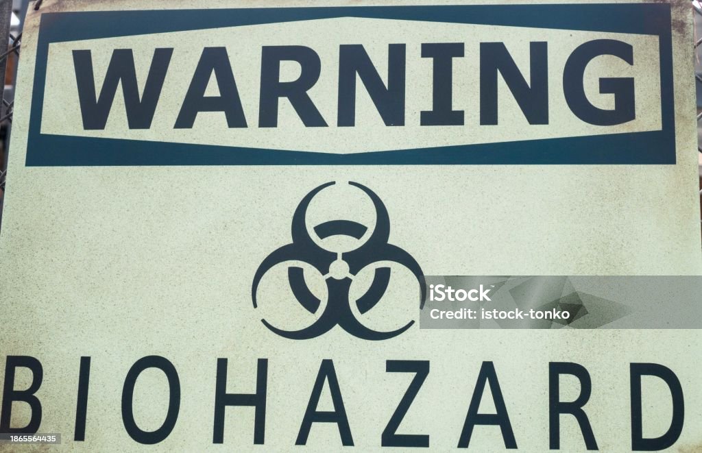 Bio Warning Bio Hazard Biohazard Warning Display Stock Photo - Download Image Now ...