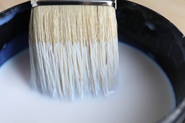 istock Dipping brush into can with varnish, closeup 1865572506