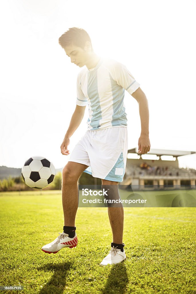 Fußball Spieler spielen mit ball - Lizenzfrei Argentinien Stock-Foto