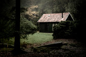 Spooky cabin in the woods