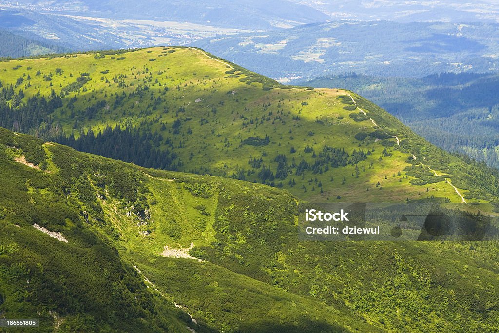 Babia Gora 산 슈체친 - 로열티 프리 Beskid Mountains 스톡 사진