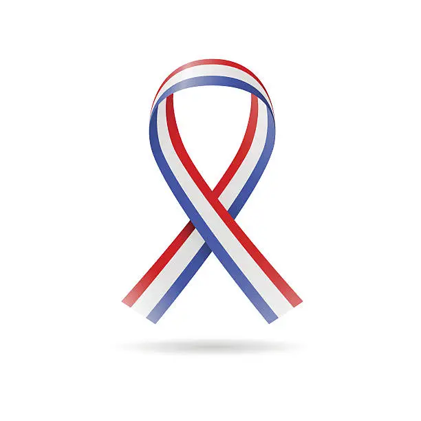 Vector illustration of Patriotic ribbon