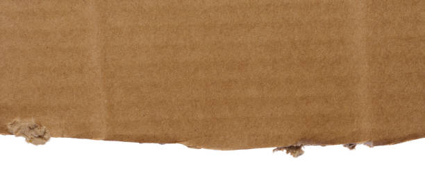 istock Torn piece of cardboard on a white isolated background 1865648963