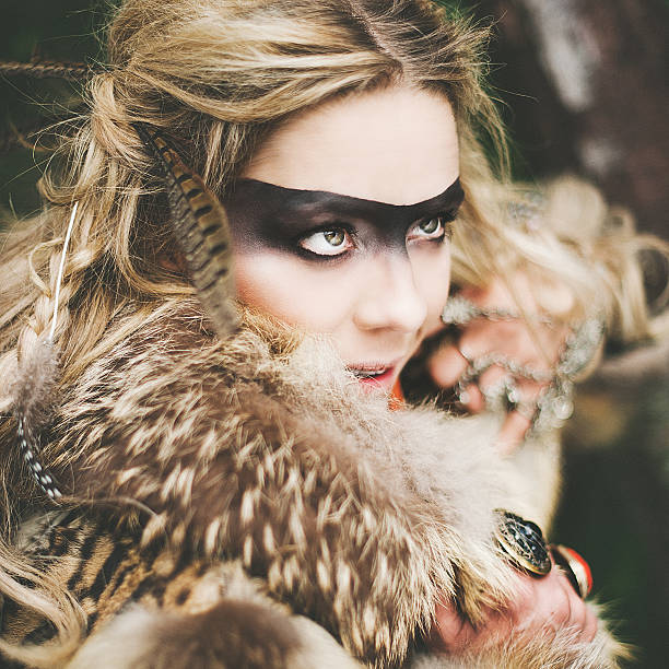 istock Beautiful northern elf warrior princess 186565349