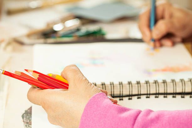 istock Artist painting in studio 186567753