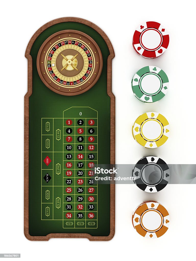 table de Roulette - Photo de Casino libre de droits
