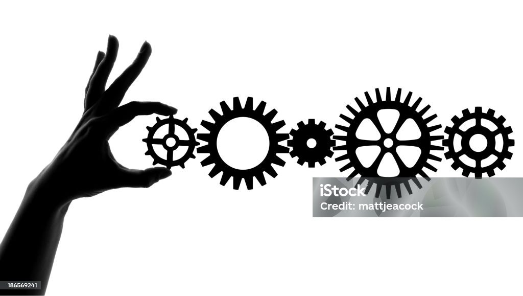 Cogs e ingranaggi - Illustrazione stock royalty-free di Affari