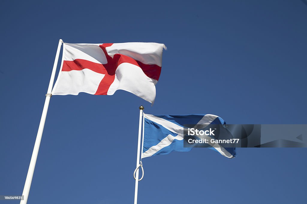 A bandeira nacional da Inglaterra e Escócia - Royalty-free Azul Foto de stock