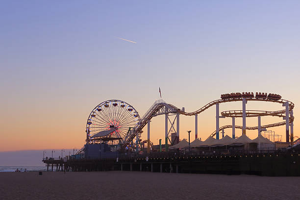 istock Santa Monica; Pier Sunset 186570373