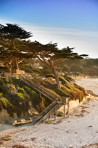 Pacific Ocean coastline in Carmel California near Monterey