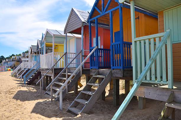 istock Holiday Beach Huts Wells-Next -the- Sea Norfolk,england 186571165