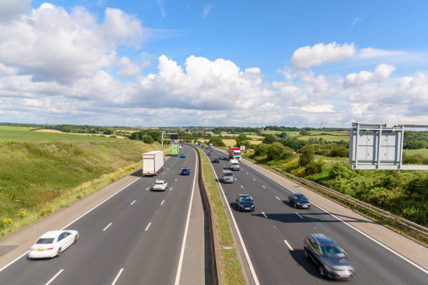 istock Motorway through the countryside on a sunny summer day 1865712866