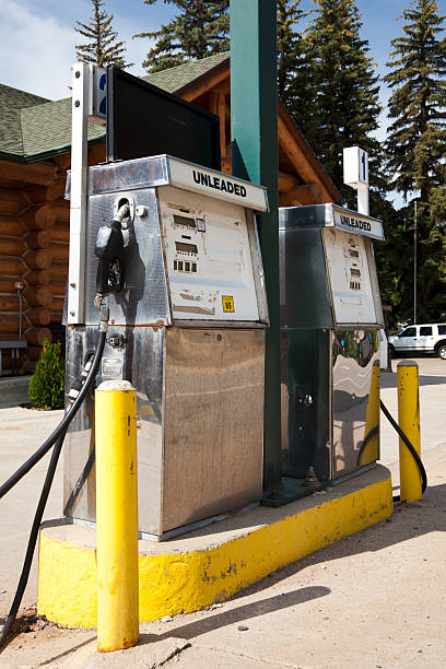 istock Old fashioned fuel pump in rural Colorado 186571316