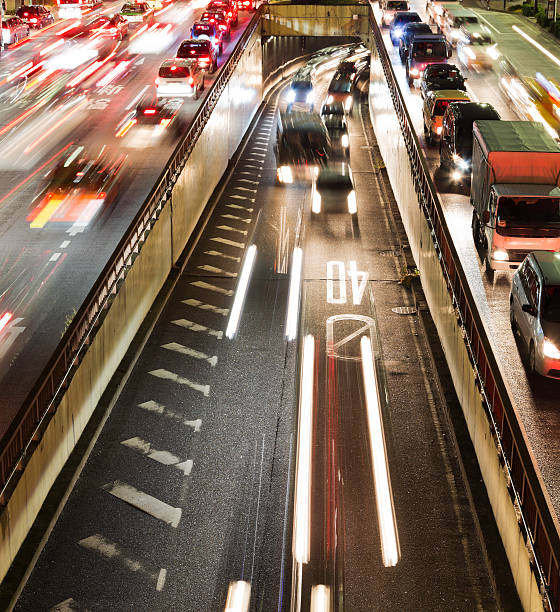 istock Tokyo Traffic Jam at Night 186573275