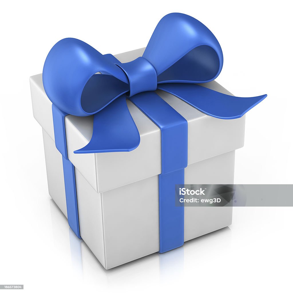 Pudełko na prezent - Zbiór zdjęć royalty-free (Niebieski)