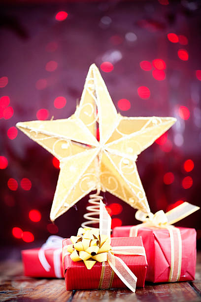 istock Christmas Gifts and Gold Star 186575235