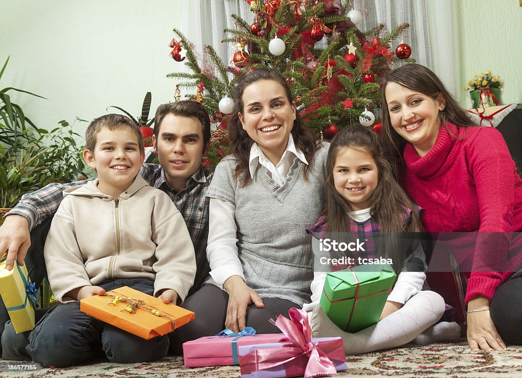 Weihnachten in der Familie - Lizenzfrei 10-11 Jahre Stock-Foto