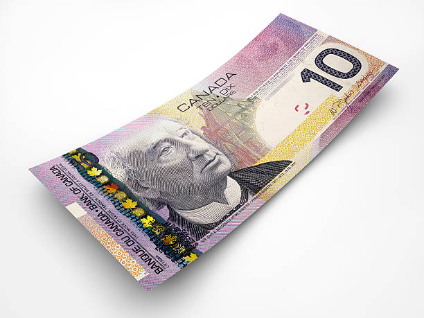 Banknote of Ten Canadian Dollars w/path.
