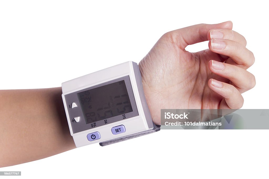 Cyfrowy ciśnienie krwi sprzętu - Zbiór zdjęć royalty-free (Badanie lekarskie)