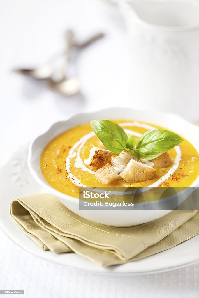 Zuppa di zucca - Foto stock royalty-free di Arancione