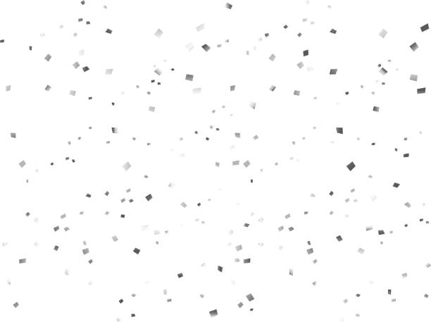 конфетти 3-1 - серебро stock illustrations