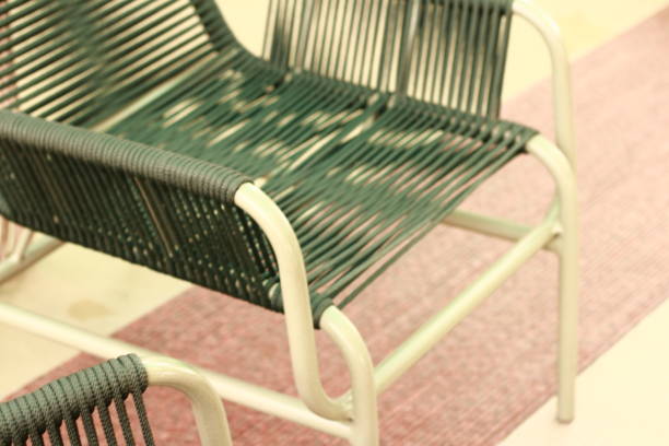 istock Backyard Chair with Green Nautical Ropes 1865805378