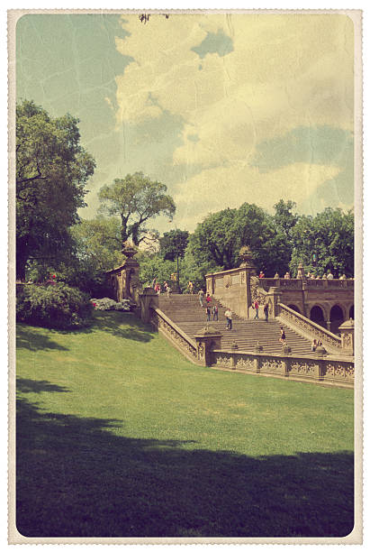 istock Bethesda Terrace in Central Park - Vintage Postcard 186581171