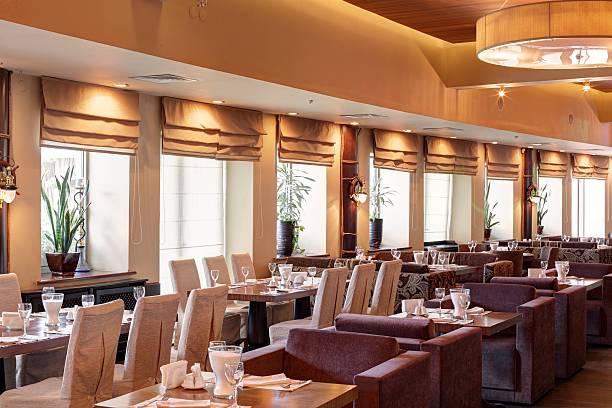 istock luxury restaurant in european style 186586176